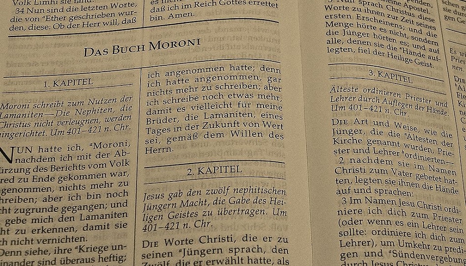 Das Buch Mormon ist ein Band heiliger Schrift, vergleichbar mit der Bibel.