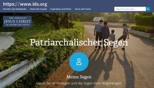 Was man alles auf lds.org tun kann. Patriarchalischer Segen