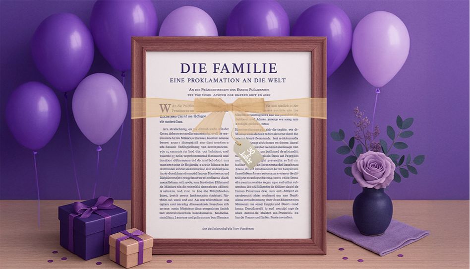 Die Familienproklamation wird 30 Jahre.