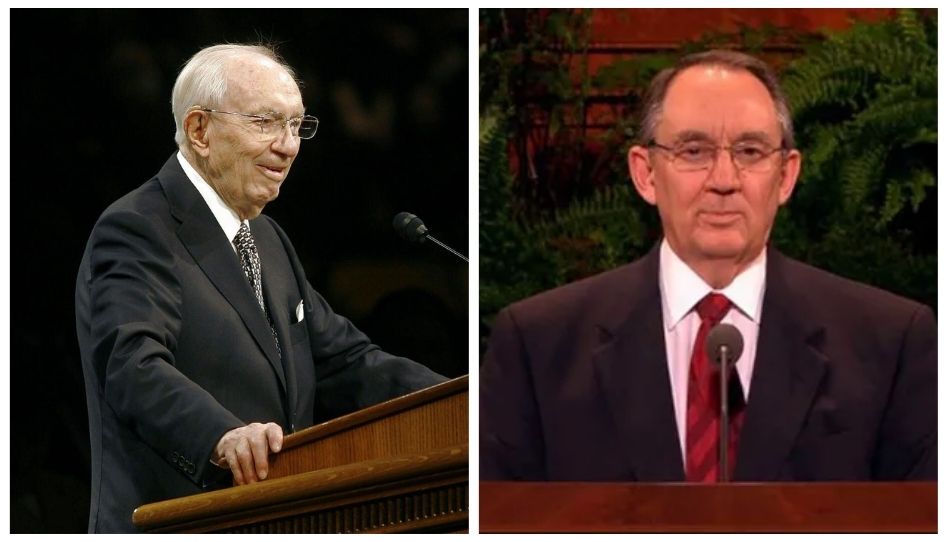 Gordon B. Hinckley und Elder Richard G. Hinckley