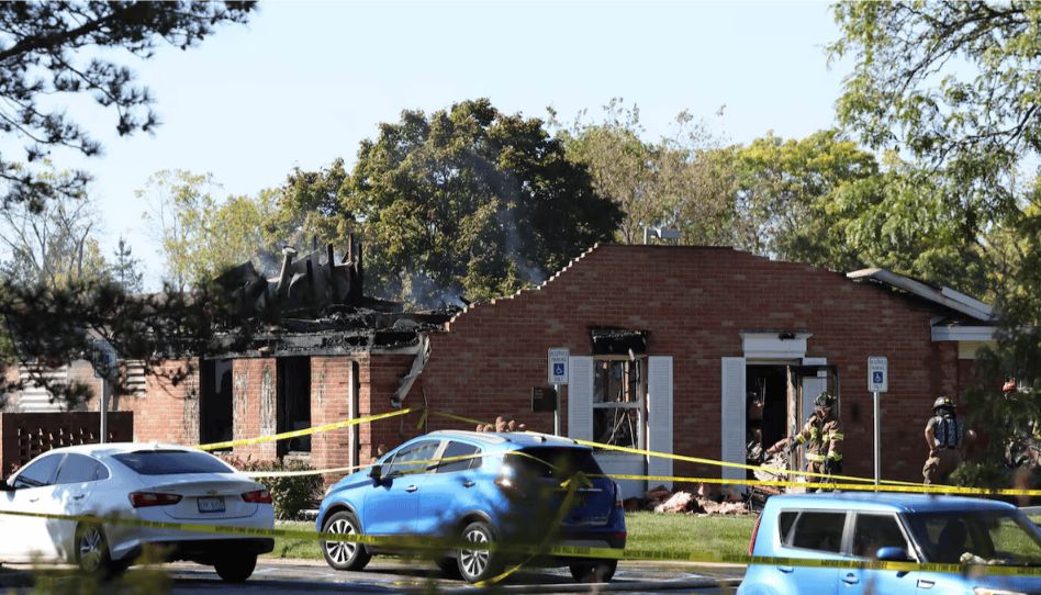 Die kaputte Kapelle nach dem Anschlag